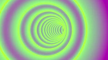 Renkli tünelde yüksek hız uçuşu, döngü