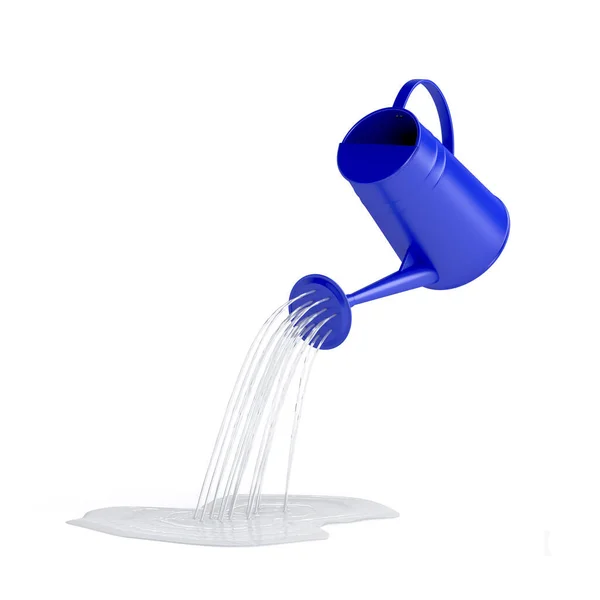 Pouring Water Watering Can White Background — Stock Photo, Image
