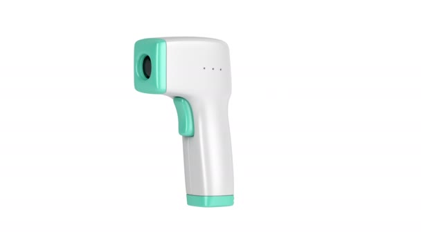 Non Contact Infrared Thermometer White Background — Stock Video