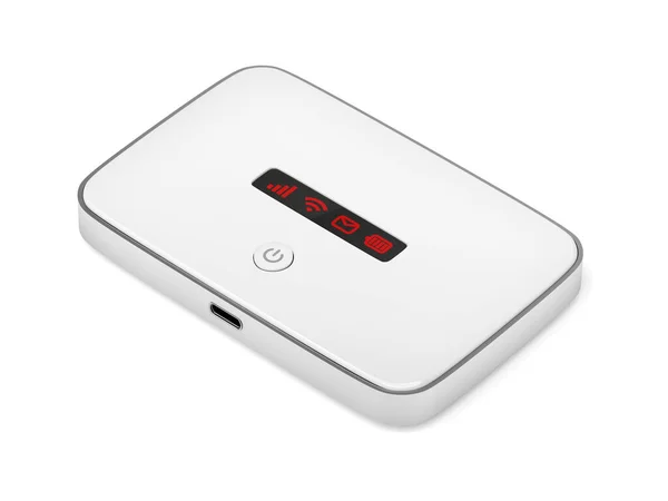 Router Wifi Mobile Sfondo Bianco — Foto Stock