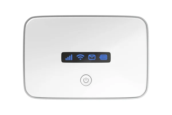 Router Móvil Aislado Sobre Fondo Blanco Vista Frontal — Foto de Stock