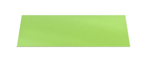在白色背景下隔离的绿色运动垫 — 图库照片