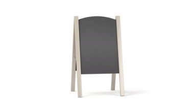 Ahşap çerçeve, döndürme ve yakınlaştırma ile açık hava kullanımı için restoran veya kafe menü ekranı