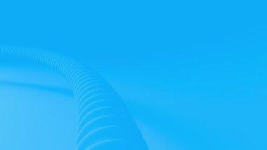 Loop motion through colorful corrugated tube, abstract animation