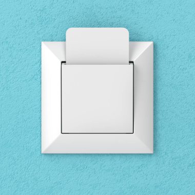 Otel odasının duvarındaki anahtar kart okuyucu.