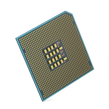 Merkezi işlem birimi (Cpu) beyaz arka plan