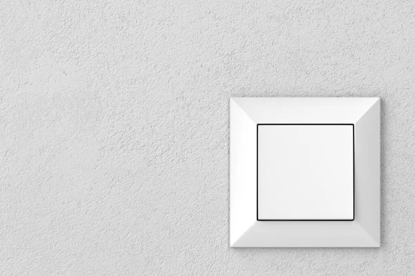 White Light Switch Wall Front View — Stock Photo, Image