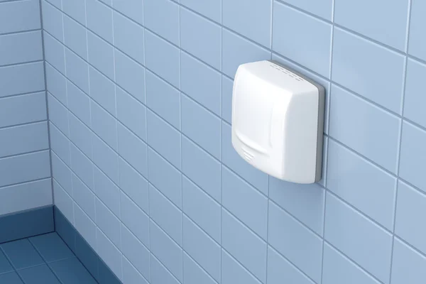 Handdroger in openbaar toilet — Stockfoto