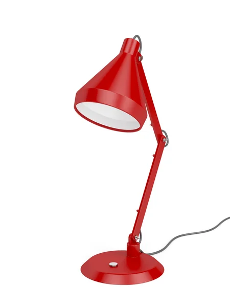 Red desk lamp — Stock Photo, Image