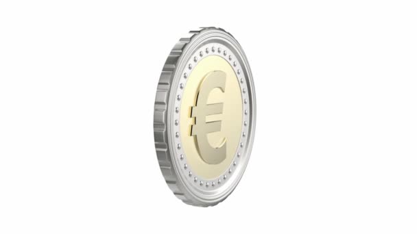 Moneda en euros — Vídeos de Stock