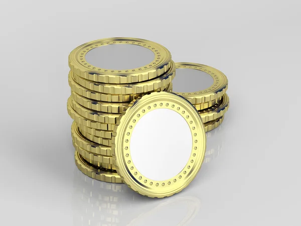 Blank coins — Stock Photo, Image