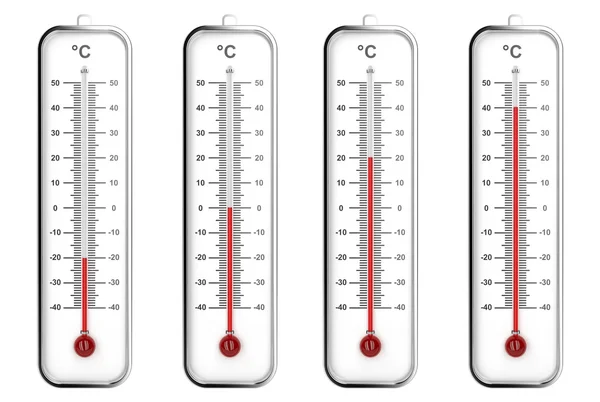 Termómetros interiores en escala Celsius —  Fotos de Stock