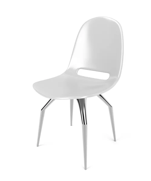 Chaise en plastique blanc — Photo