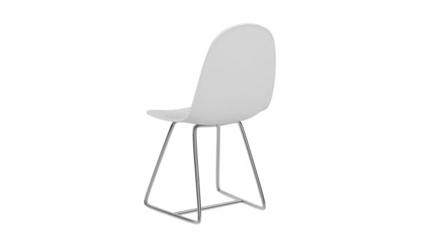 White plastic chair — Stock Video