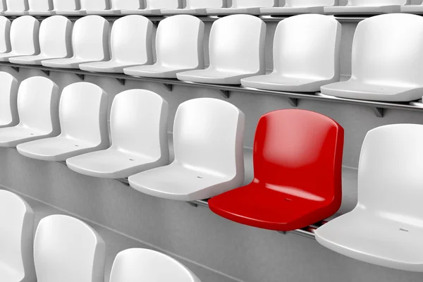 Unikátní červené sedadlo — Stock fotografie