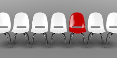 Unique red chair