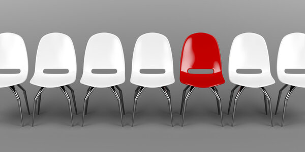 Уникальный красный стул
