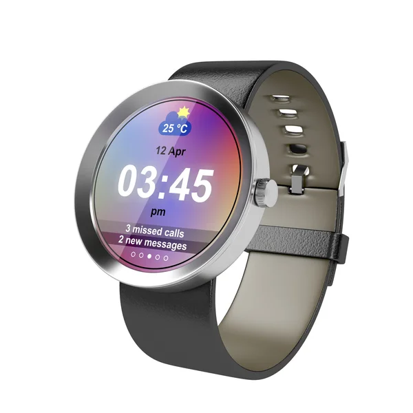 Silberne Smart Watch — Stockfoto