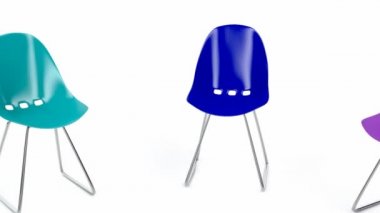 renkli plastik sandalye