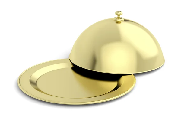 Cloche restaurante de oro — Foto de Stock