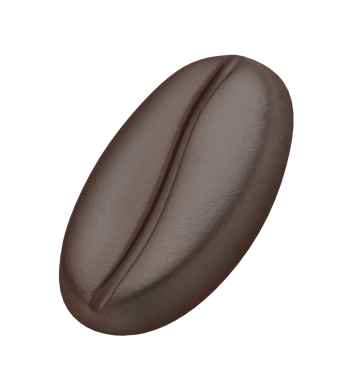 Şeffaf arkaplanda kavrulmuş Arap kahvesi.