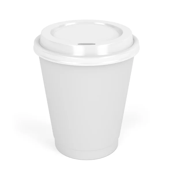 ホワイト ペーパー コーヒー カップ — ストック写真