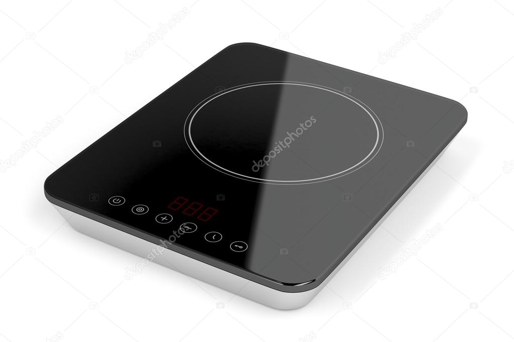 Induction cooktop on white