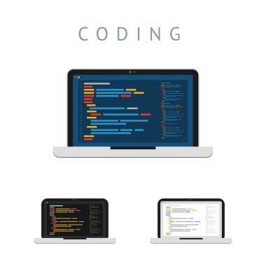 düz stil dizüstü bilgisayar simgesi