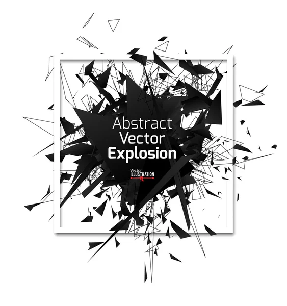 Abstracte explosie met frame — Stockvector