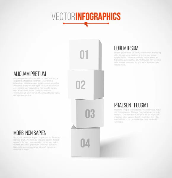 Diseño de cajas paso a paso — Vector de stock