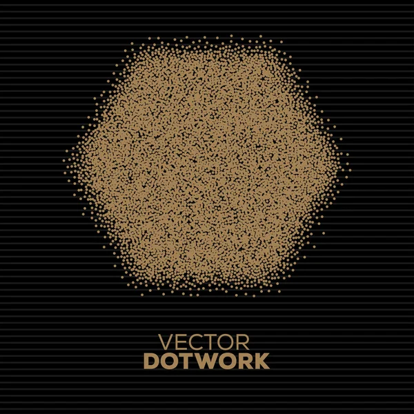 Handgetekende Dotwork Square — Stockvector