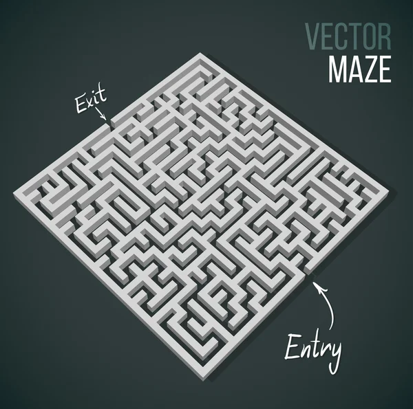 3D maze Illustration — Stock vektor
