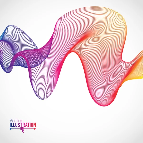 Bewegende kleurrijke lijnen — Stockvector