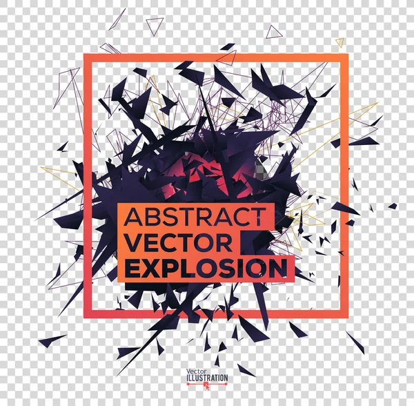 Explosion abstraite transparente — Image vectorielle