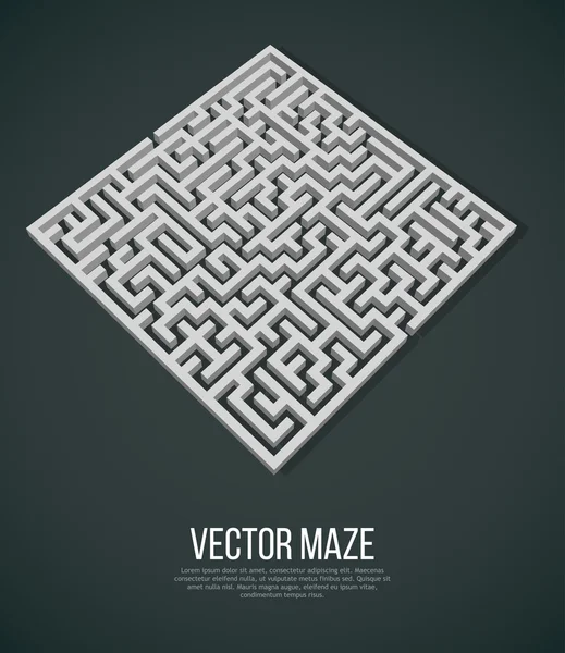 3D maze Illustration — Stock vektor