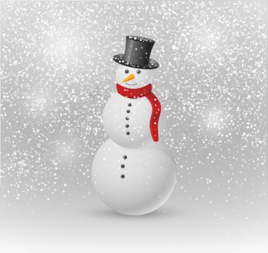 Bir arka plan kar kardan adam