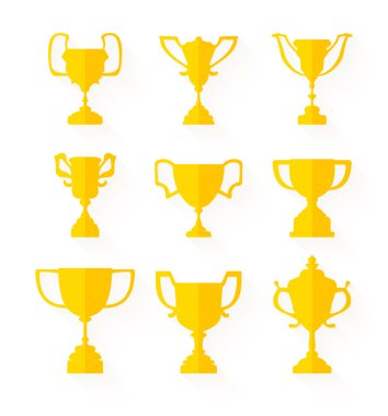 Ödülü bardak Icons Set 