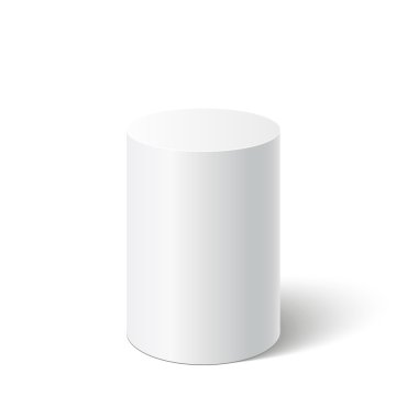 White cylinder stand clipart