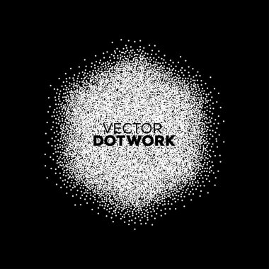 Dotwork altıgen afiş