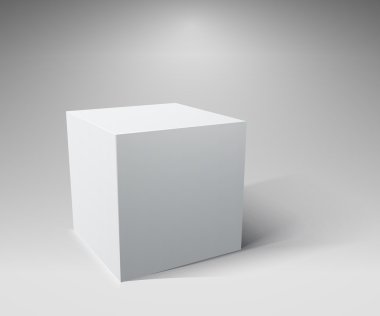 3D beyaz küp.