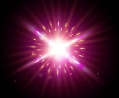 Renk ışık patlaması.