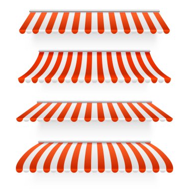 Set of Striped Awnings clipart