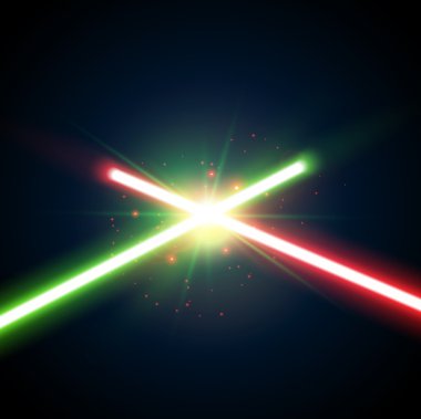 İki çapraz ışık kılıç