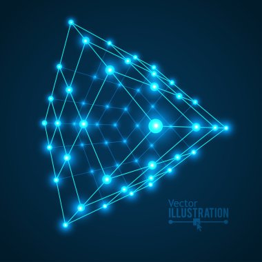 Tel kafes ışıklı Mesh küp