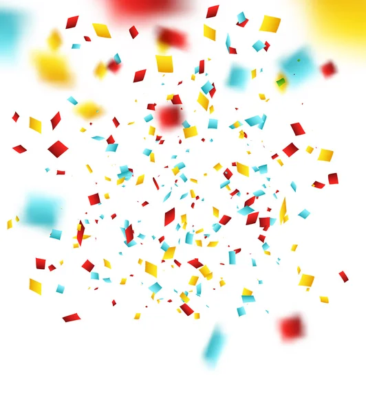 Färgglada konfetti på vitt — Stock vektor