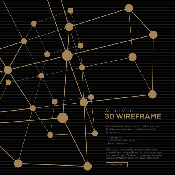 Cubos de malla Wireframe — Vector de stock