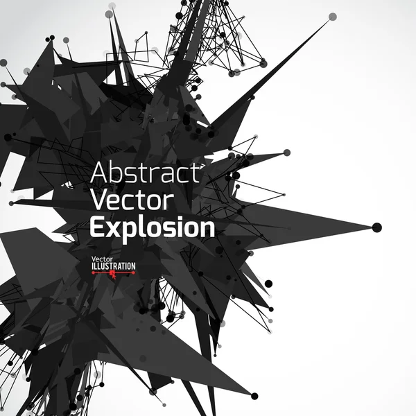 Abstraktní linie a body připojení — Stockový vektor