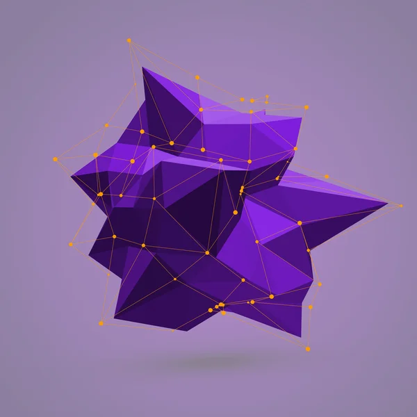 Abstract Purple Geometric Shape — Stock Vector