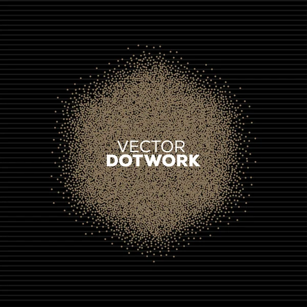 Dotwork εξάγωνο Banner — Διανυσματικό Αρχείο