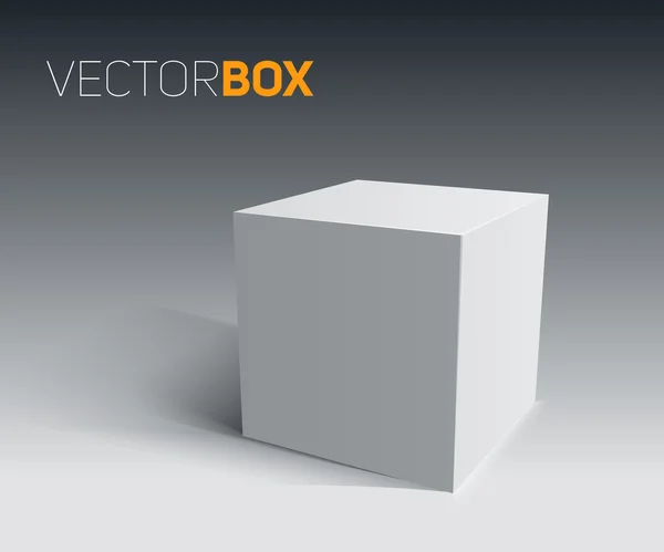 3D куб білий . — стоковий вектор